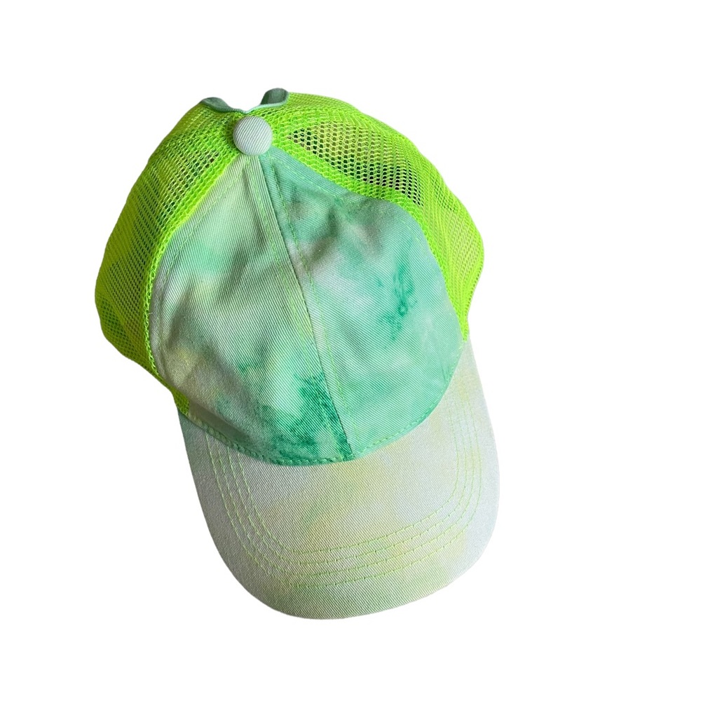 NWT CC bright green ponytail baseball cap